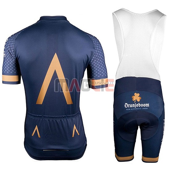 2018 Maglia Aqua Blue Sport Manica Corta Spento Blu